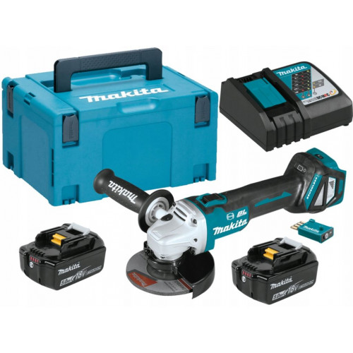 Makita DGA514RTJU Akkus sarokcsiszoló 125mm, Li-ion LXT (2x5,0Ah(18V) Makpac