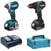 Makita DLX2535SJ Akkumulátoros gépszett DDF490 + DTD153 Li-ion LXT 18 V