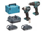 Makita DLX2580V01 Akkus gépszett DHP490+DTD158 Li-ion LXT (2×2,0 Ah/18V), Makpac