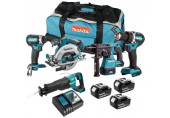 Makita DLX5032T Akku szett 18V DDF484, DTD153, DHS680, DJR187, DHR242, DC18RC, 3 x BL1850B
