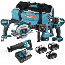 Makita DLX5032T Akku szett 18V DDF484, DTD153, DHS680, DJR187, DHR242, DC18RC, 3 x BL1850B