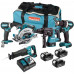 Makita DLX5032T Akku szett 18V DDF484, DTD153, DHS680, DJR187, DHR242, DC18RC, 3 x BL1850B