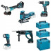 Makita DLX5066TJ Akkus gépszett DDF484+DGA513+DHR202+DJV181+DML815+(3x18V/3*5Ah)