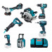 Makita DLX7018TX1 Akkus gépszett DDF484+DGA513+DHS661+DJR186+DML815+DMR115+DTD146