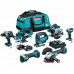 Makita DLX7019TX1 Akkus gépszett DDF486+DGA504+DHS660+DJV182+DKP181+DTD153+DTM52