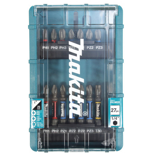 Makita E-26820 Impact Premier Bitkészlet 1/4", 27 db Makita E-26820 Impact Premier Bitkészlet 1/4", 27 db
