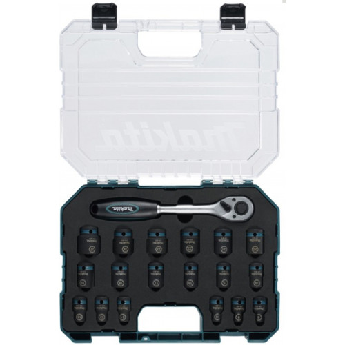 Makita E-30069 Impact Black Dugókulcs készlet 1/2", 19 db Makita E-30069 Impact Black Dugókulcs készlet 1/2", 19 db