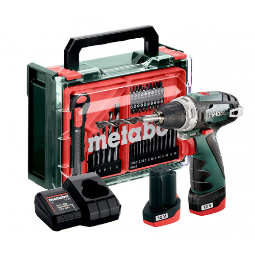 Metabo PowerMaxx BS Basic Set Akkus fúrócsavarozó ( 12V, 2x 2 Ah) 600080710
