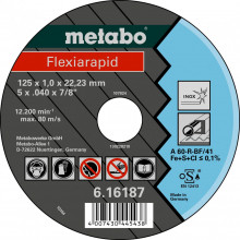 Metabo Flexiarapid Vágótárcsa 125 x 1,0 x 22,23 INOX, TF 41 616187000