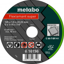 Metabo Flexiamant Super Vágókorong, 125 x 1,5 x 22,23 mm, kerámia,TF41 616196000