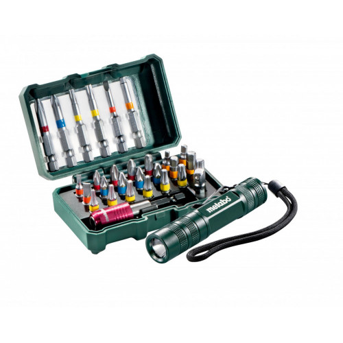 Metabo Bitkészlet SP, 29db + Mini LED zseblámpa 626721000