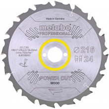 Metabo Precision Cut Wood Professional Körfűrészlap (216x30mm/Z24/WZ/5°) 628009000