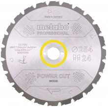 Metabo Fűrészlap "power cut wood - professional", 254x30, Z24 WZ 5° neg. 628220000