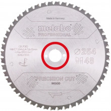 Metabo Fűrészlap "precision cut wood - professional", 254x30, Z48 WZ 5° neg. 628221000