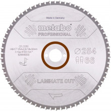 Metabo Fűrészlap "laminate cut - professional", 254x30 Z66 FZ/TZ 0° 628446000