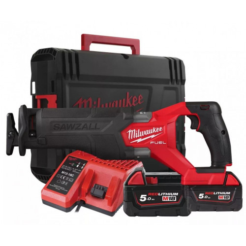 Milwaukee M18 FSZ Akkus szablyafűrész 2x5.0 Ah, HD Koffer 4933478291