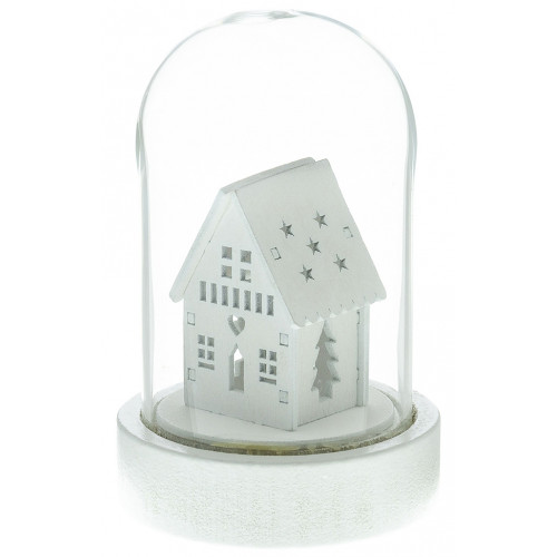 RETLUX RXL 319 karácsonyi üveg dekoráció, kisház, meleg fehér, 1 LED 50003914