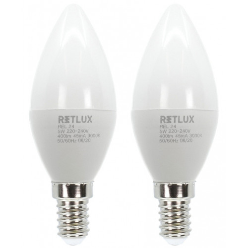 RETLUX REL 24 E14 2 x 5 W C37 LED gyertya izzó 50004339