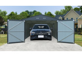 Riwall PRO RMCG 20x13 Anthracite Fém garázs 6 x 3,8 m nyeregtetővel, antracit CG-K2013