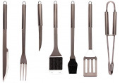 Riwall PRO RBBQ 7S SET 7-részes rozsdamentes acél grillkészlet kofferben RACC00133