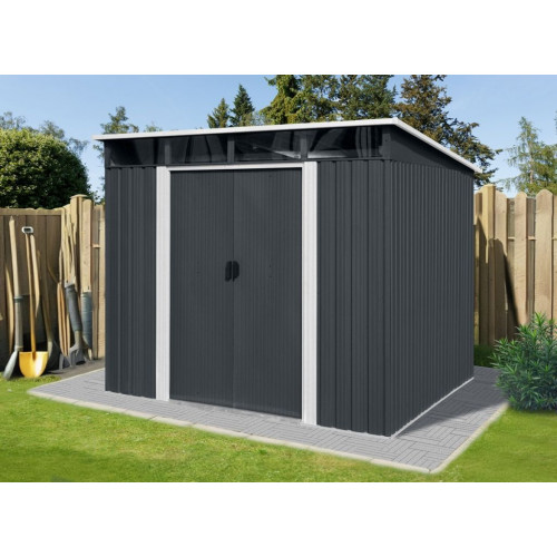 Riwall PRO RMSP 9x8 Anthracite LUX - fém kerti ház 2,4 x 2,8 m T-PS0908-A