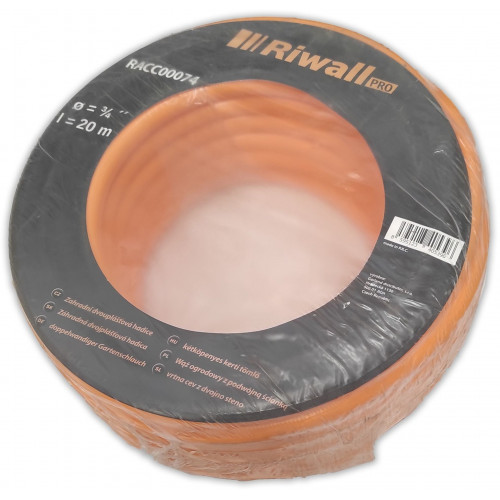 Riwall PRO Kétrétegű kerti tömlő, 20 m, 3/4" RACC00074