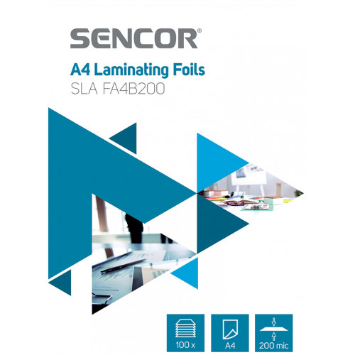 SENCOR SLA FA4B200 lamináló fólia, A4, 200 mic, 100 db 45015625 SENCOR SLA FA4B200 lamináló fólia, A4, 200 mic, 100 db 45015625