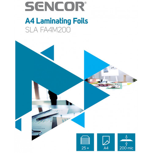 SENCOR SLA FA4M200 lamináló fólia, A4, 200 mic, 25 db 45015626 SENCOR SLA FA4M200 lamináló fólia, A4, 200 mic, 25 db 45015626