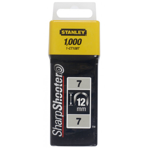 Stanley 1-CT108T Kábeltűző kapocs 7-es típusú CT100, 12mm, 1000db