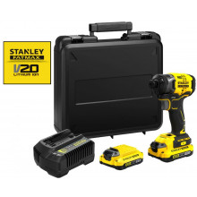 Stanley SFMCF820D2K-QW FatMax V20 Akkus ütvecsavarozó 1/4" (18V/2x2,0Ah), koffer