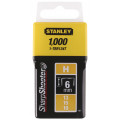 STANLEY 1-TRR134T "H" tűzőkapocs 6 mm, 1000 db/csomag