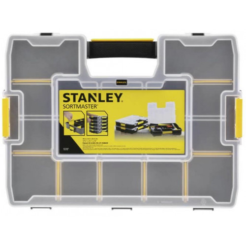 STANLEY 1-94-745 Szortimenter tárolódoboz variálható rekeszek 44x34x9 cm