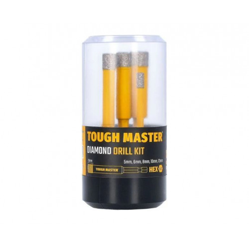 Tough Master TM-DDK5 Diamond fúrókészlet 5 mm, 6 mm, 8 mm, 10 mm , 12 mm, 5 db