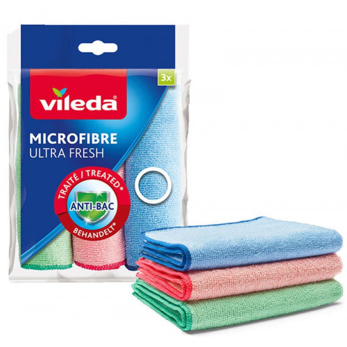 VILEDA Ultra Fresh Mikroszálas törlőkendő, 3 db 162660 VILEDA Ultra Fresh Mikroszálas törlőkendő, 3 db 162660