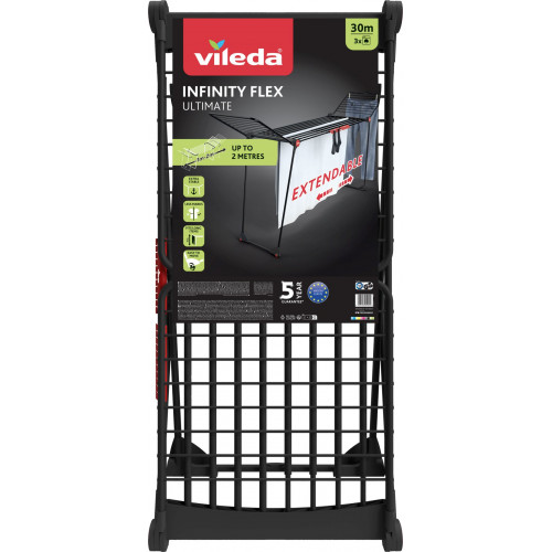 VILEDA Infinity Flex Ruhaszárító, fekete, 30 m 178872