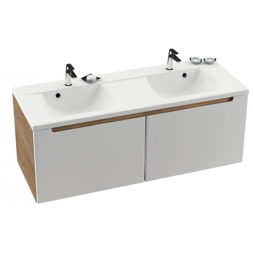 VÉGKIÁRUSÍTÁS Ravak SD 1300 szekrény a Classic dupla mosdó alá (cappuccino/fehér) (X000000958)