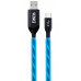 YENKEE YCU 231 kábel USB A 2.0 / micro USB 1m blue LED 35052175