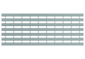 ACO Drainlock V/X100 - B125 Rács hosszanti U-profilokkal 0,5 m, horganyzott acél 132550