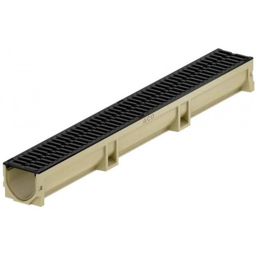 ACO SELF Euroline 2.0 folyóka öntöttvas ráccsal B125 1 m, H=10,4 cm 3003697