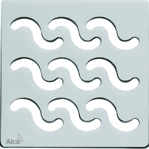 ALCAPLAST rozsdamentes design rács, 102 x 102 mm MPV002