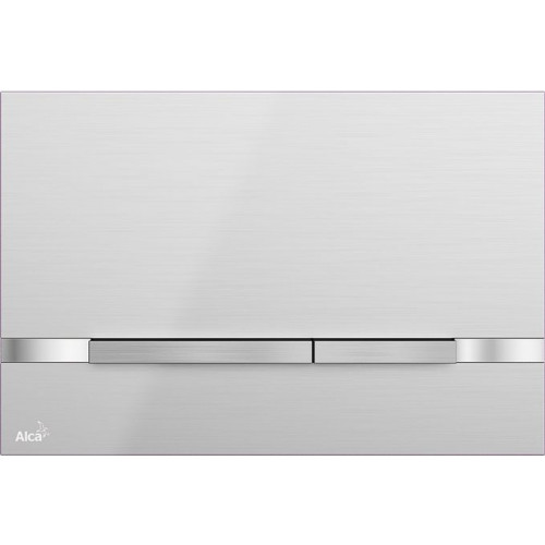 ALCAPLAST Flat nyomólap, rozsdamentes-félmatt/fényes STRIPE-INOX