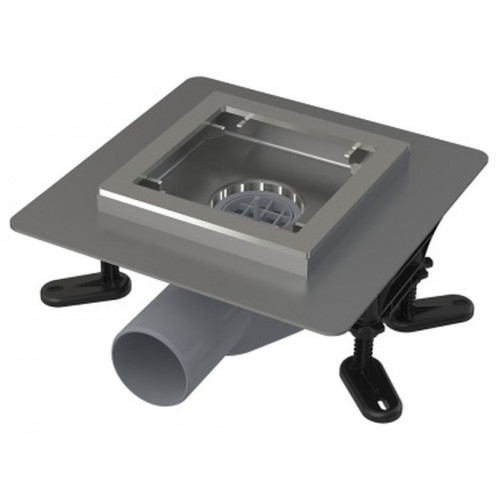 ALCAPLAST rozsdamentes padlóösszefolyó, 130 x 130 mm, rács nélkül APV120 ALCAPLAST rozsdamentes padlóösszefolyó, 130 x 130 mm, rács nélkül APV120