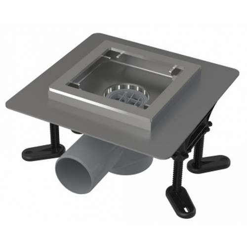 ALCAPLAST rozsdamentes padlóösszefolyó, 130 x 130 mm, rács nélkül APV120 ALCAPLAST rozsdamentes padlóösszefolyó, 130 x 130 mm, rács nélkül APV120