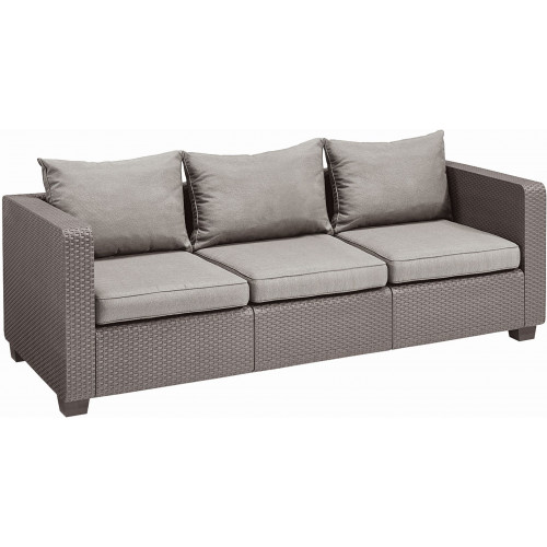 CURVER SALTA Műrattan 3 személyes kanapé, 200,5 x 84 x 65,5 cm, cappucino/homok 235292