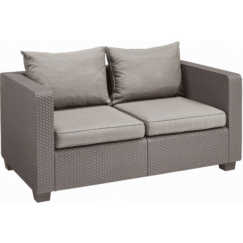 CURVER SALTA Műrattan 2 személyes kanapé, 141 x 84 x 65,5 cm, cappucino/homok 236101