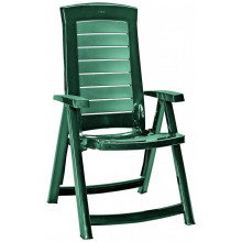 ALLIBERT ARUBA dönthető műanyag kerti szék, sötétzöld 140257 (17180080)