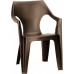 ALLIBERT DANTE alacsony támlás műanyag kerti szék, barna 236021 (17187058)