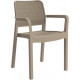 ALLIBERT SAMANNA kartámaszos műanyag kerti szék, capuccino 216922 (17199558)
