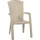ALLIBERT SANTORINI kartámaszos műanyag kerti szék, capuccino 221294 (17180012)