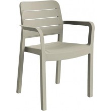 ALLIBERT TISARA kartámaszos műanyag kerti szék, cappuccino 221208 (17199557)